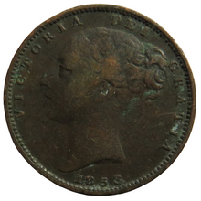Load image into Gallery viewer, 1853 Queen Victoria Young Head Farthing Coin - Great Britain
