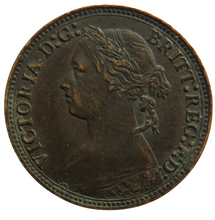 Load image into Gallery viewer, 1878 Queen Victoria Bun Head Farthing Coin - Great Britain
