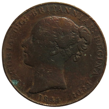 Load image into Gallery viewer, 1844 Queen Victoria Jersey 1/13th of a Shilling Coin
