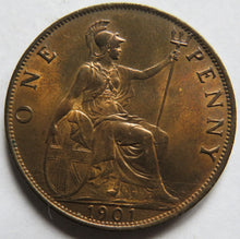 Load image into Gallery viewer, 1901 Queen Victoria One Penny Coin In High Grade
