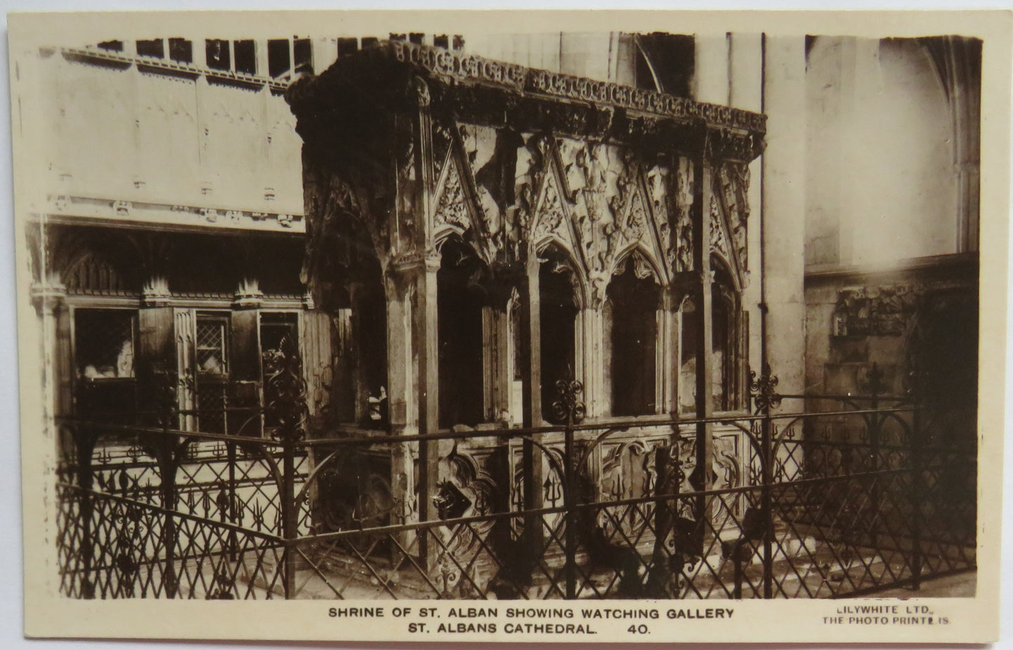 Vintage Postcard of Shrine of St. Alban , Cathedral