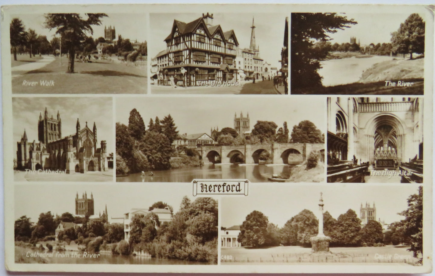 Vintage Postcard of Hereford 1953