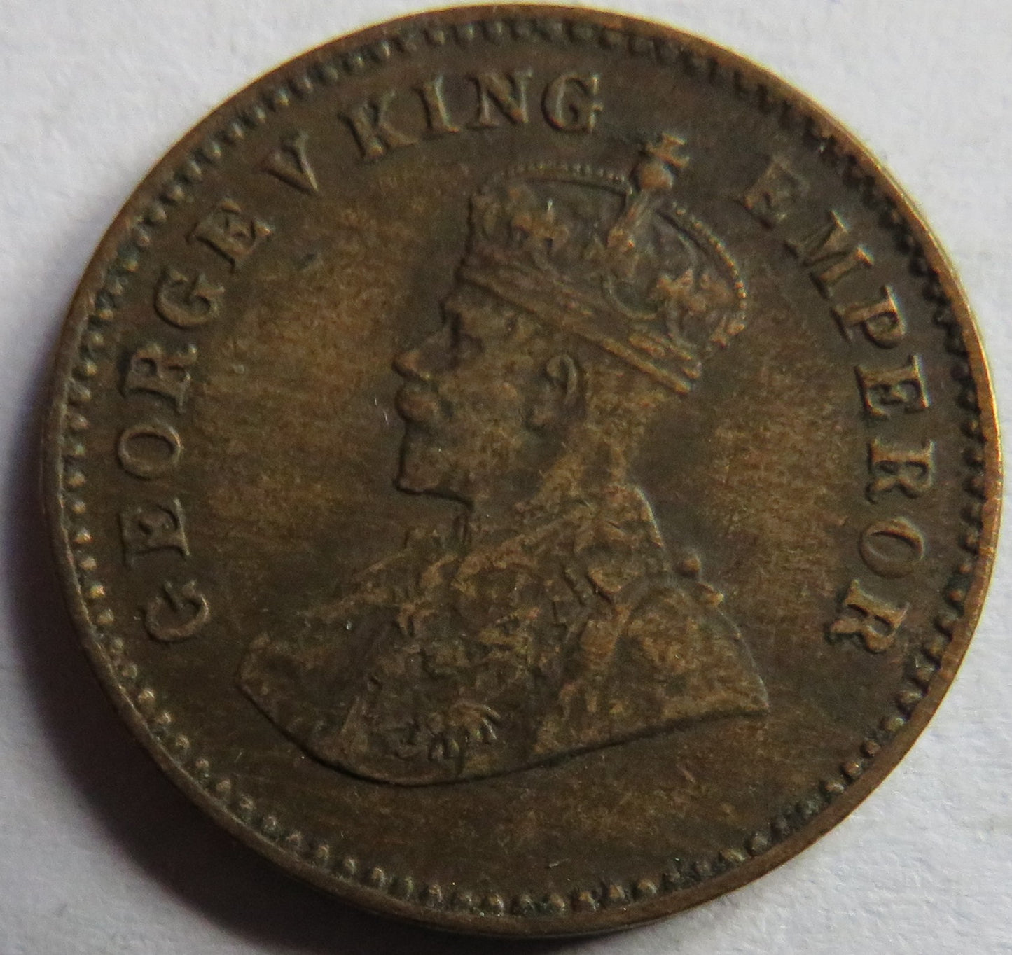 1930 King George V India 1/12th Anna Coin