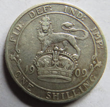 Load image into Gallery viewer, 1909 King Edward VII Silver Shilling Coin - Great Britain
