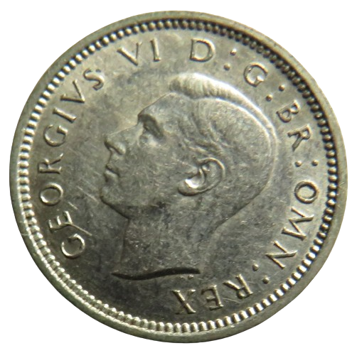 1940 King George VI Silver Threepence Coin - High Grade
