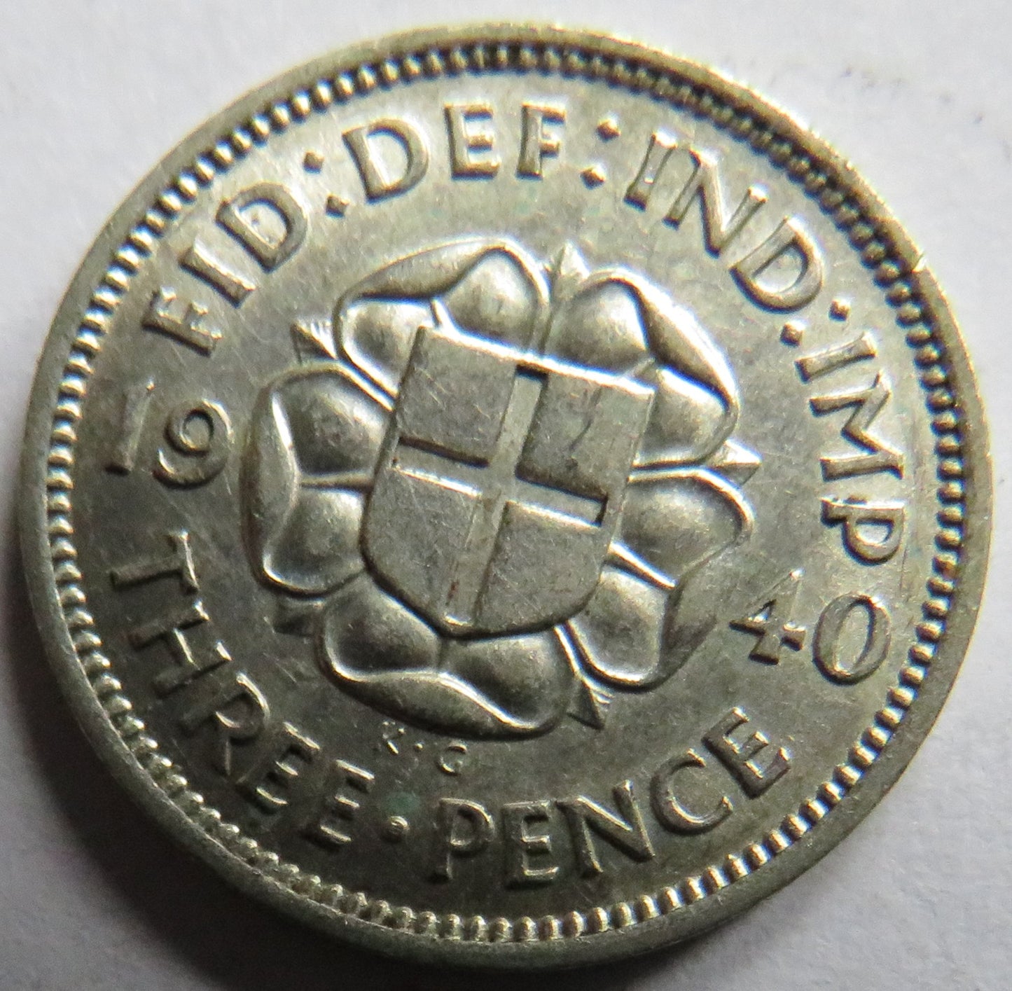 1940 King George VI Silver Threepence Coin - High Grade