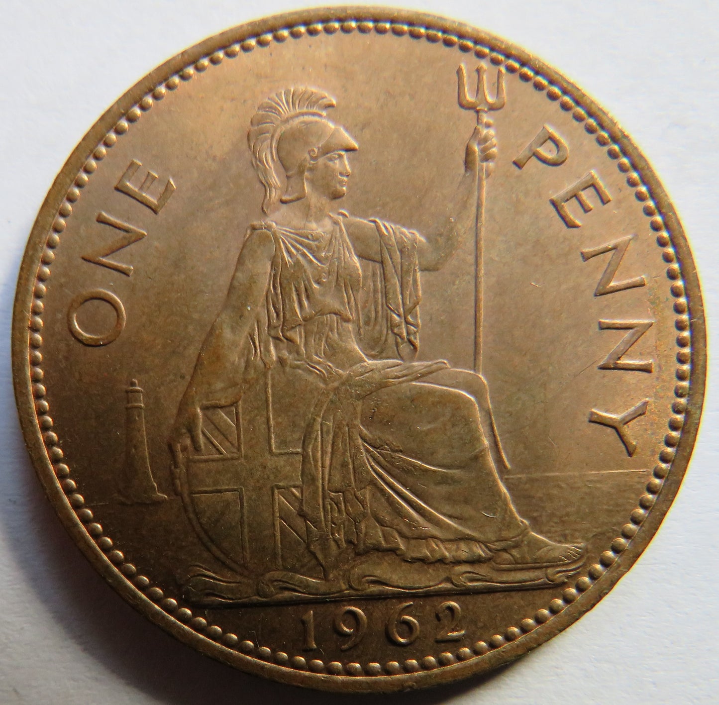 1962 Queen Elizabeth II One Penny Coin In High Grade