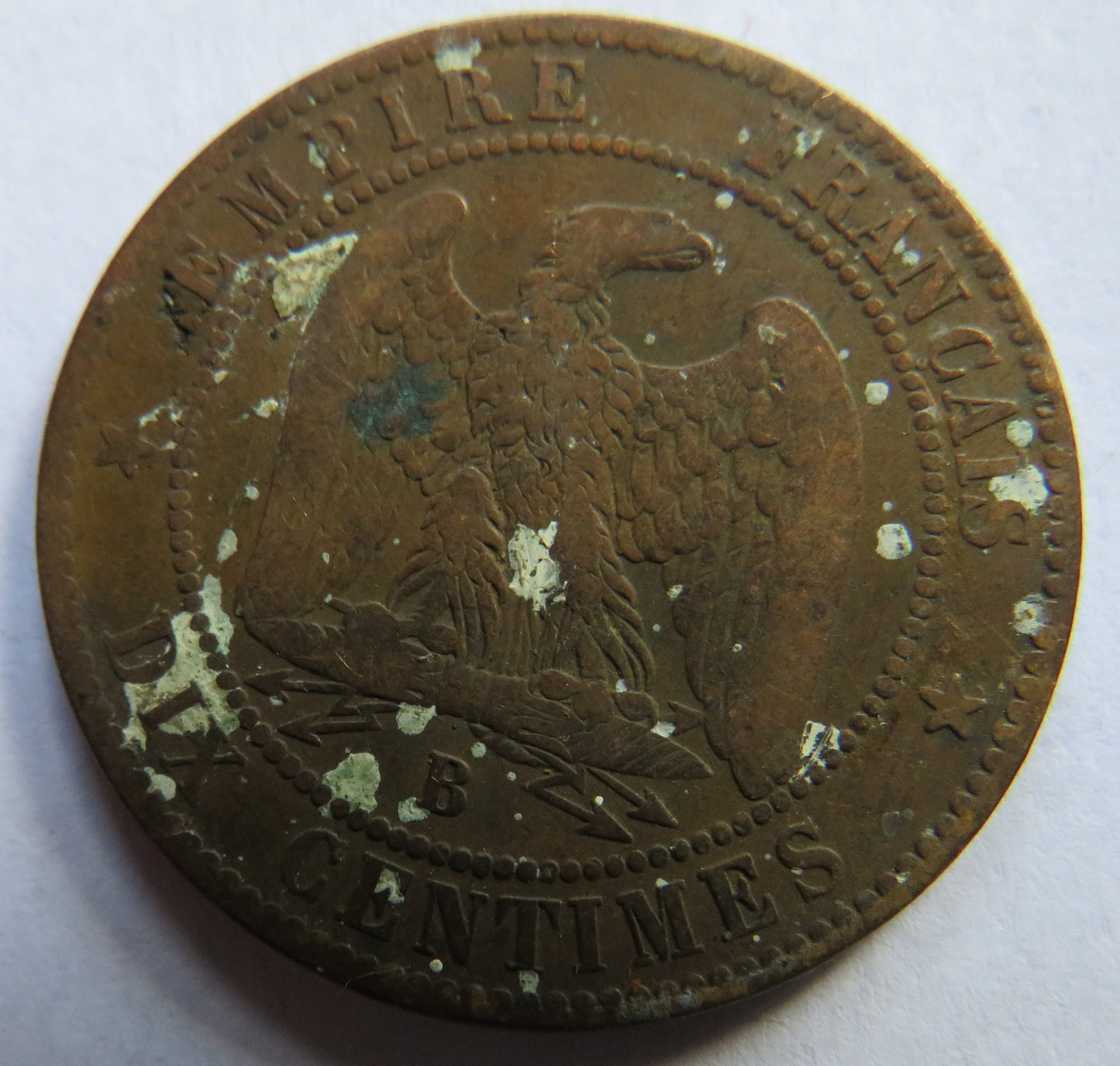 1856-B France Napoleon III 10 Centimes Coin
