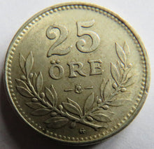 Load image into Gallery viewer, 1936 Sweden Silver 25 Ore Coin
