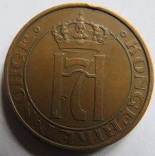 Load image into Gallery viewer, 1935 Norway 5 Ore Coin
