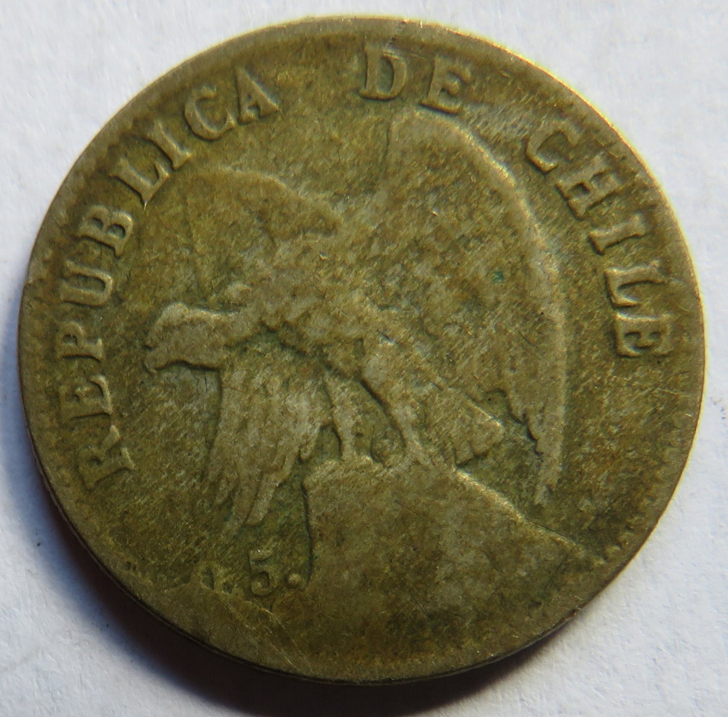 1907 Chile 20 Centavos Coin