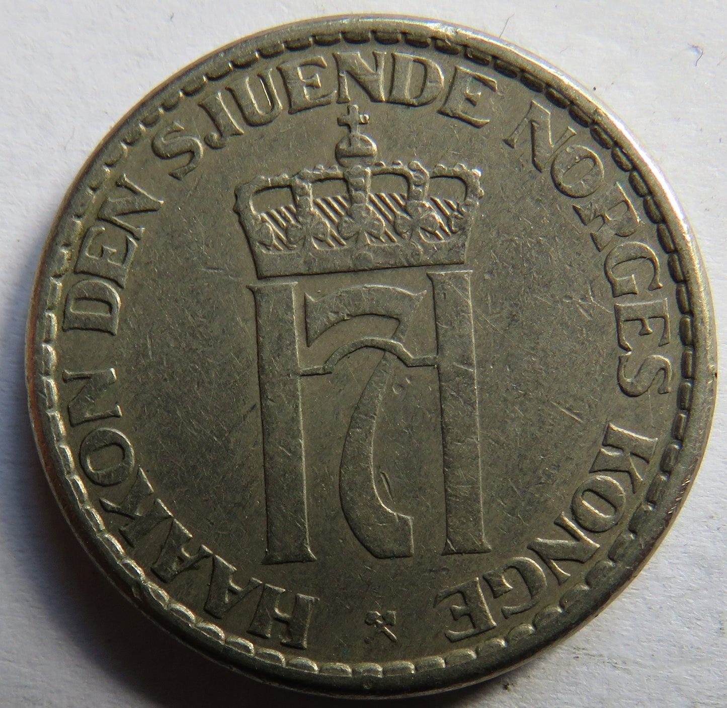 1957 Norway One Krone Coin