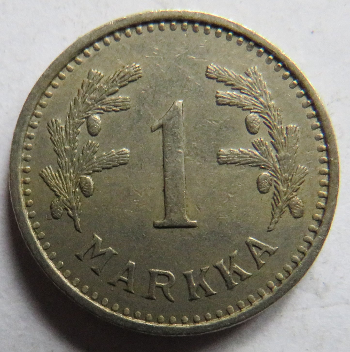1933 Finland One Markka Coin