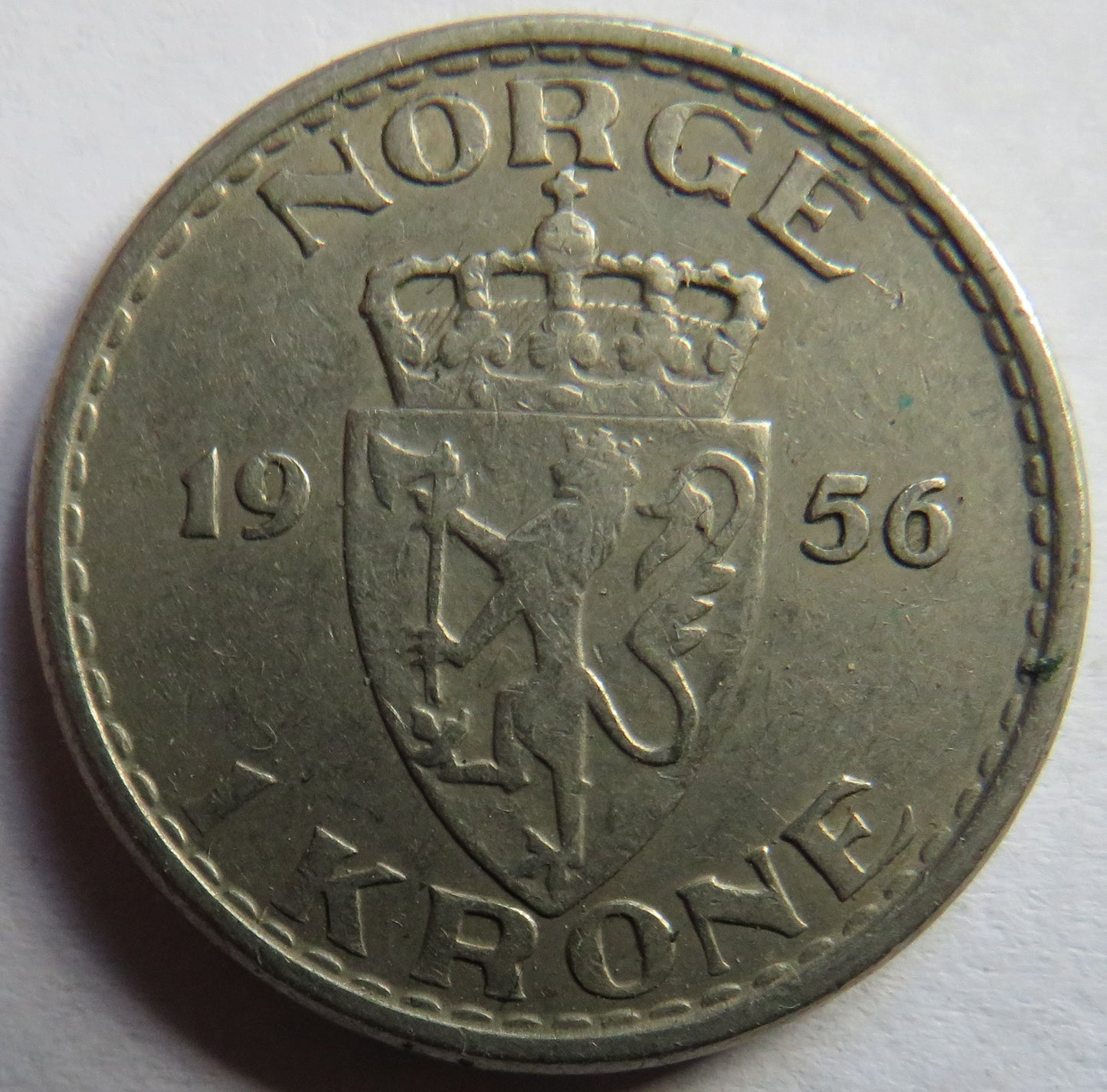1956 Norway One Krone Coin