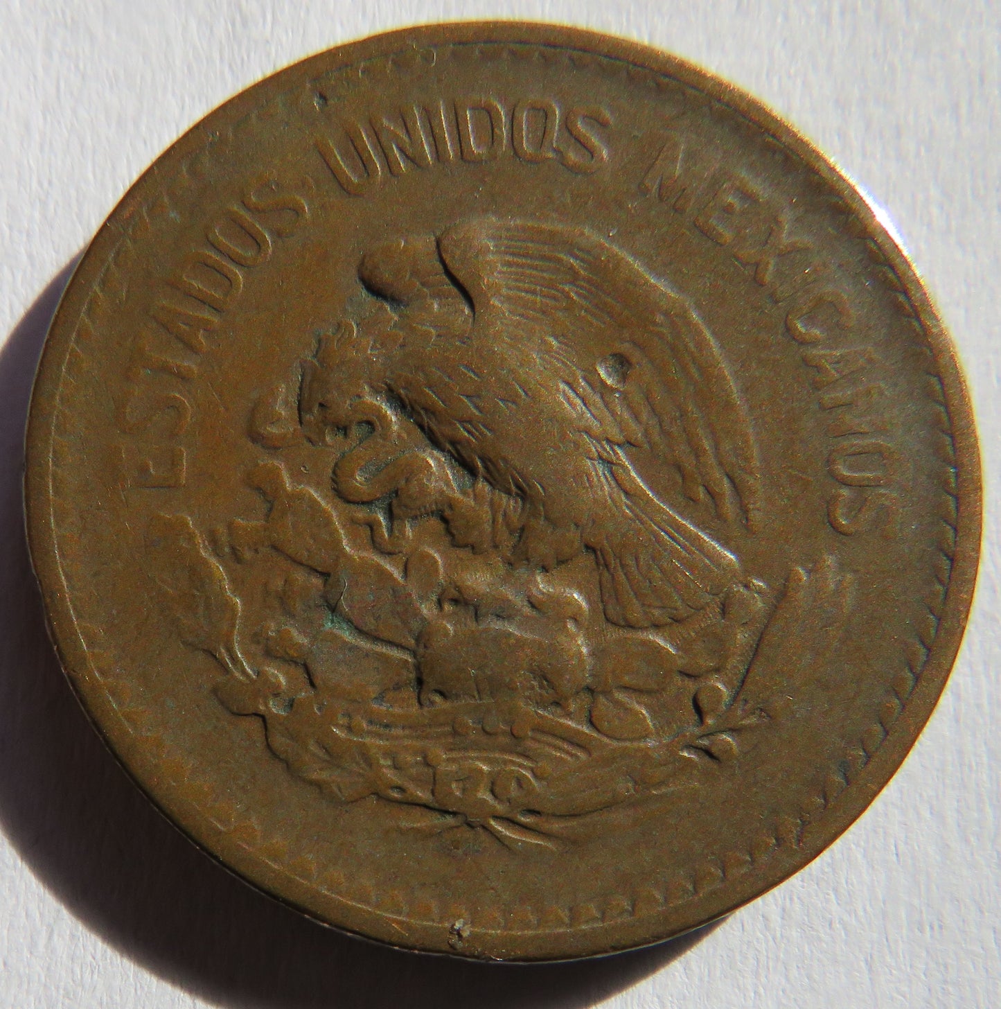 1944 Mexico 20 Centavos Coin