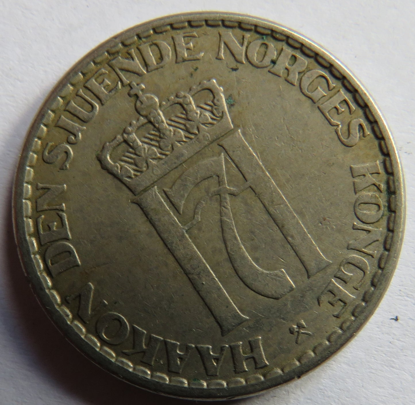 1954 Norway One Krone Coin
