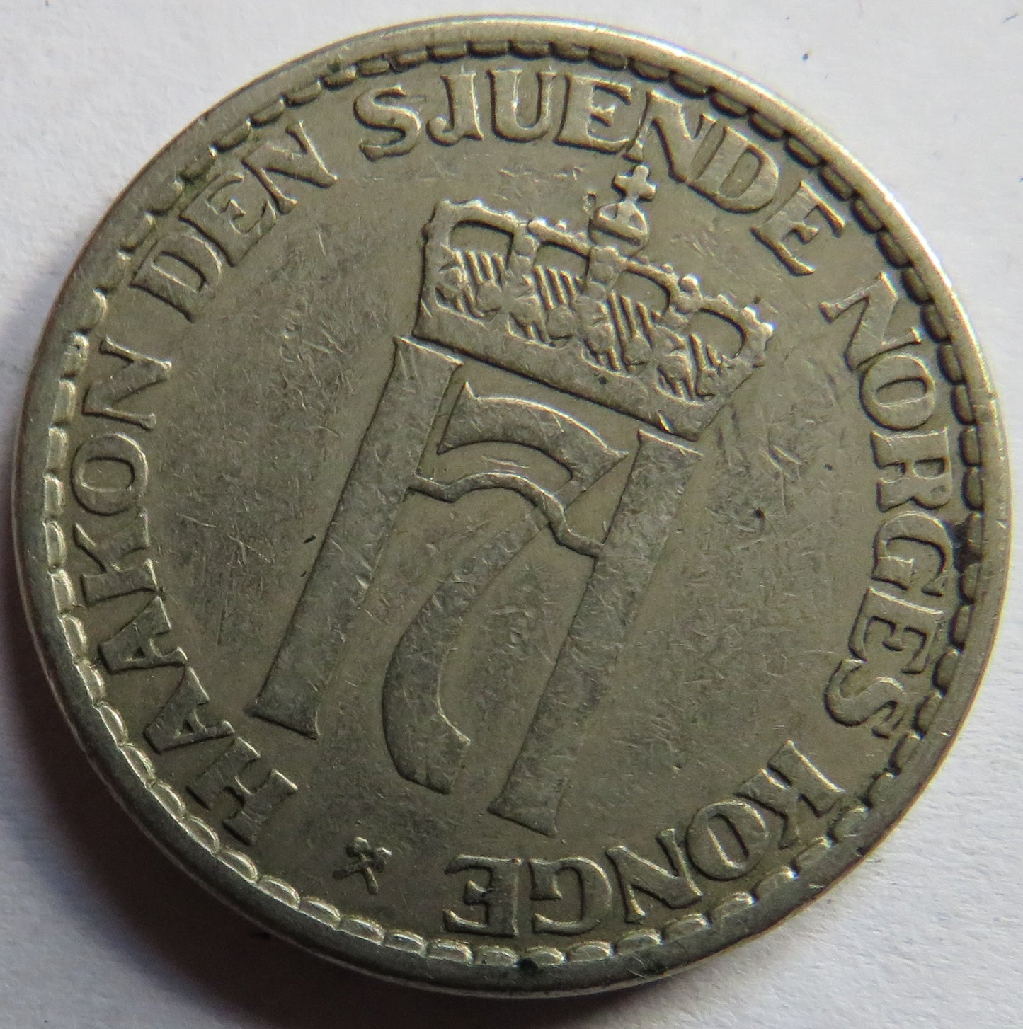 1954 Norway One Krone Coin