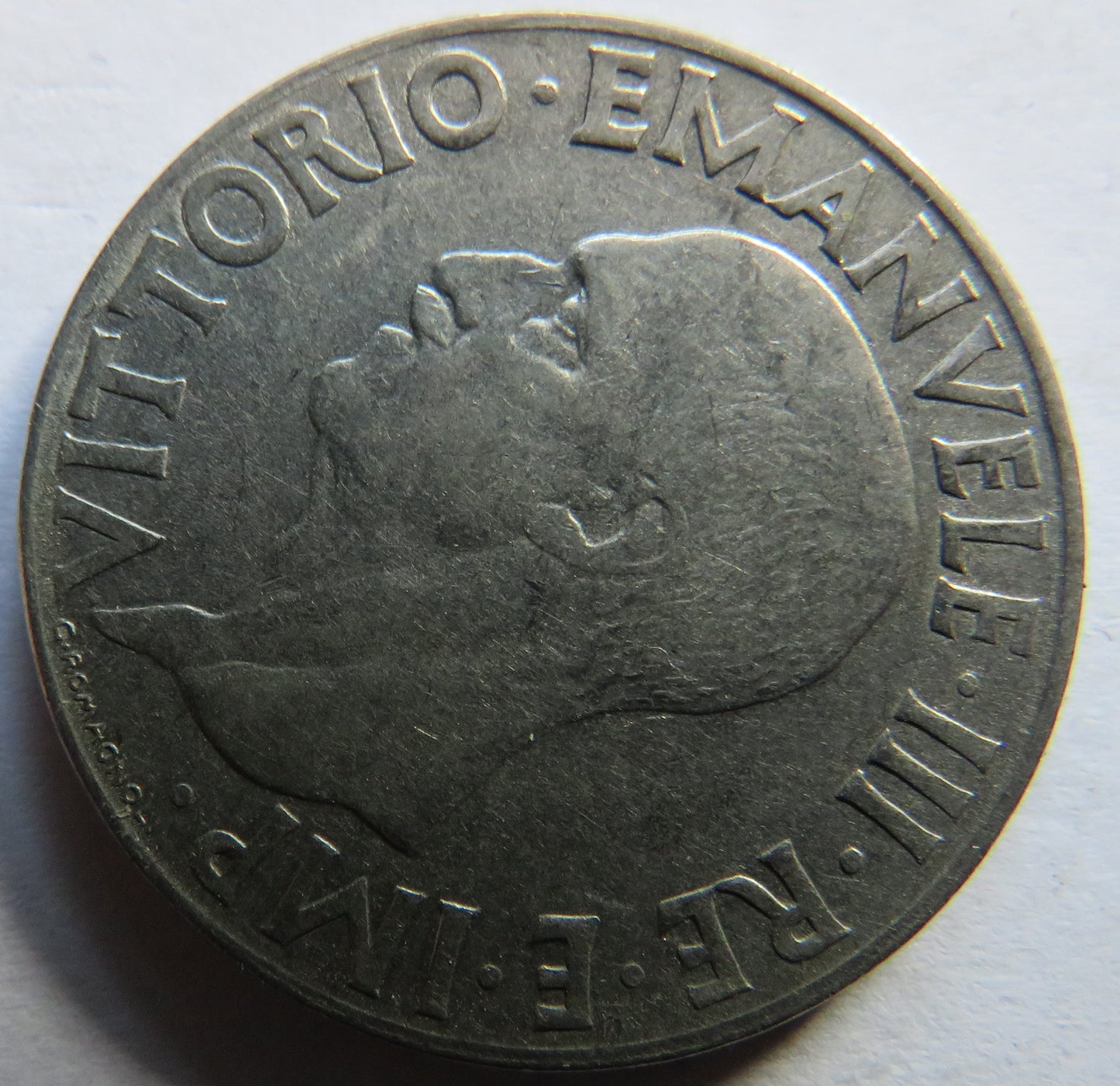 1942 Italy One Lira Coin