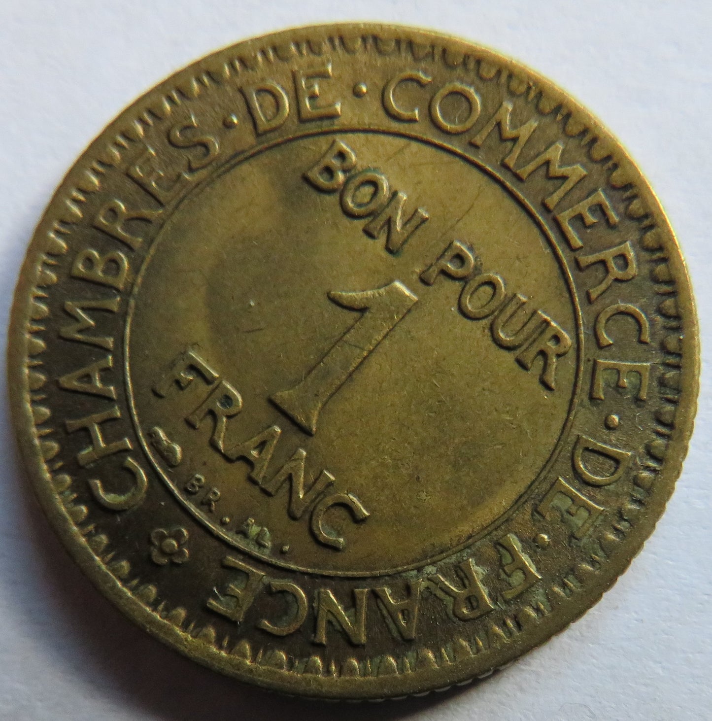 1921 France One Franc Coin