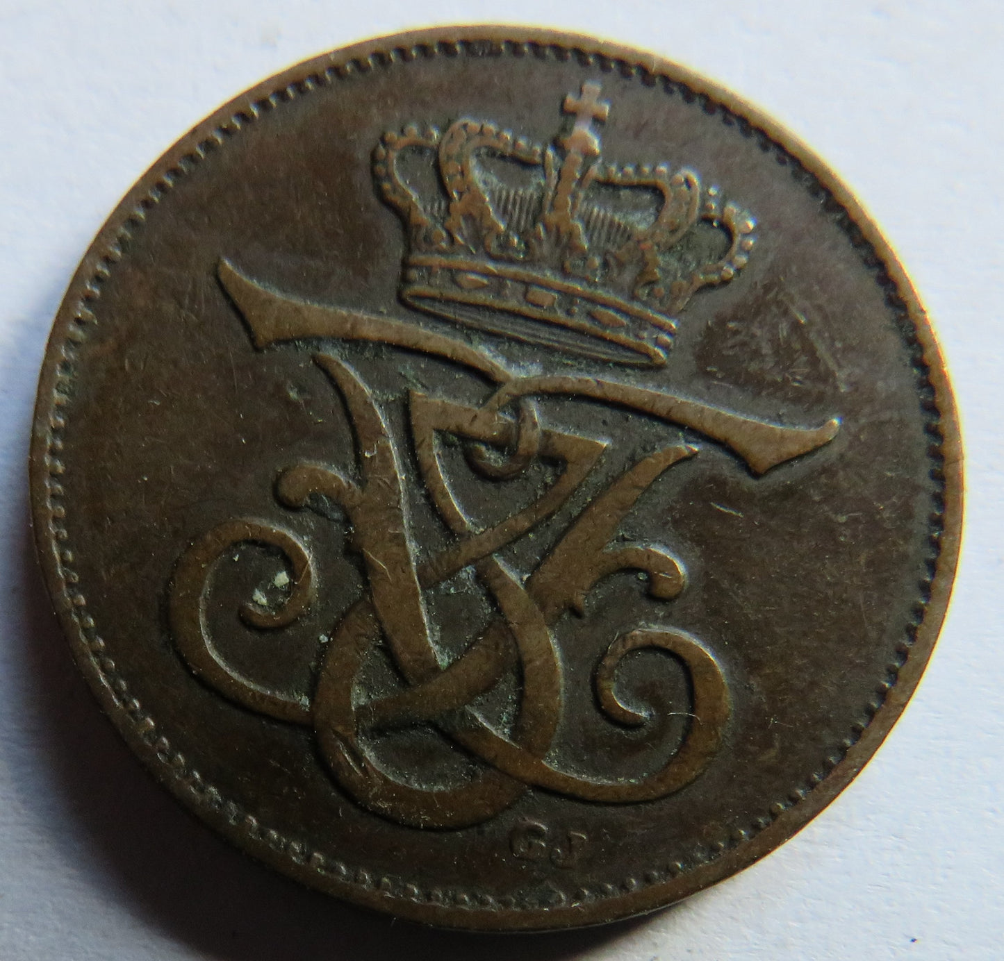 1907 Denmark 2 Ore Coin