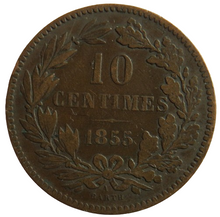 Load image into Gallery viewer, 1855 Luxembourg 10 Centimes Coin
