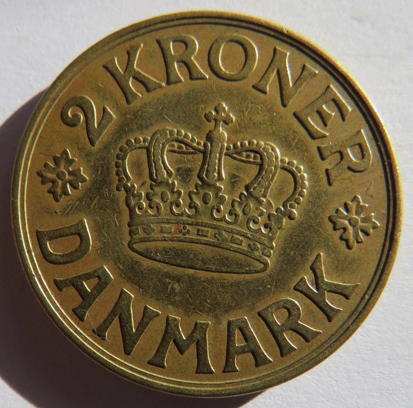 1939 Denmark 2 Kroner Coin