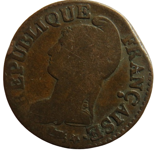 1796-W (Lan 5 ) France 5 Centimes Coin