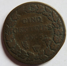 Load image into Gallery viewer, 1796-W (Lan 5 ) France 5 Centimes Coin
