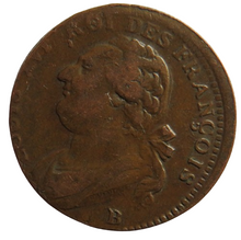 Load image into Gallery viewer, 1791 France 12 Deniers Coin - Louis XVI
