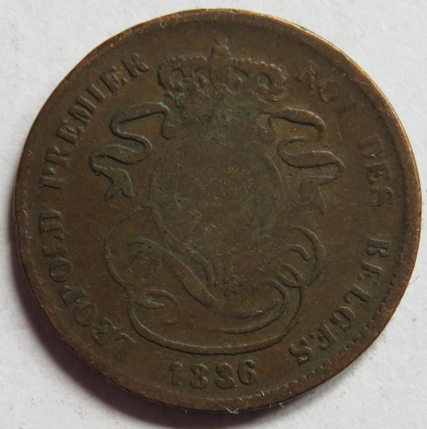 1836 Belgium 2 Centimes Coin