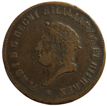 Load image into Gallery viewer, 1819 Kingdom of the Two Sicilies (Italian States) 10 Tornesi Coin
