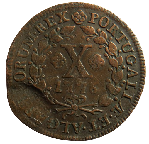 1776 Portugal 10 Reis Coin