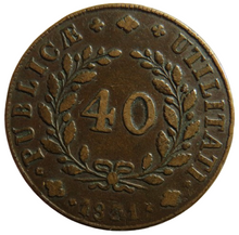 Load image into Gallery viewer, 1831 Portugal 40 Reis Coin
