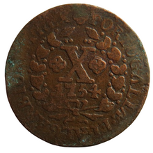 Load image into Gallery viewer, 1754 Portugal 10 Reis Coin - José I
