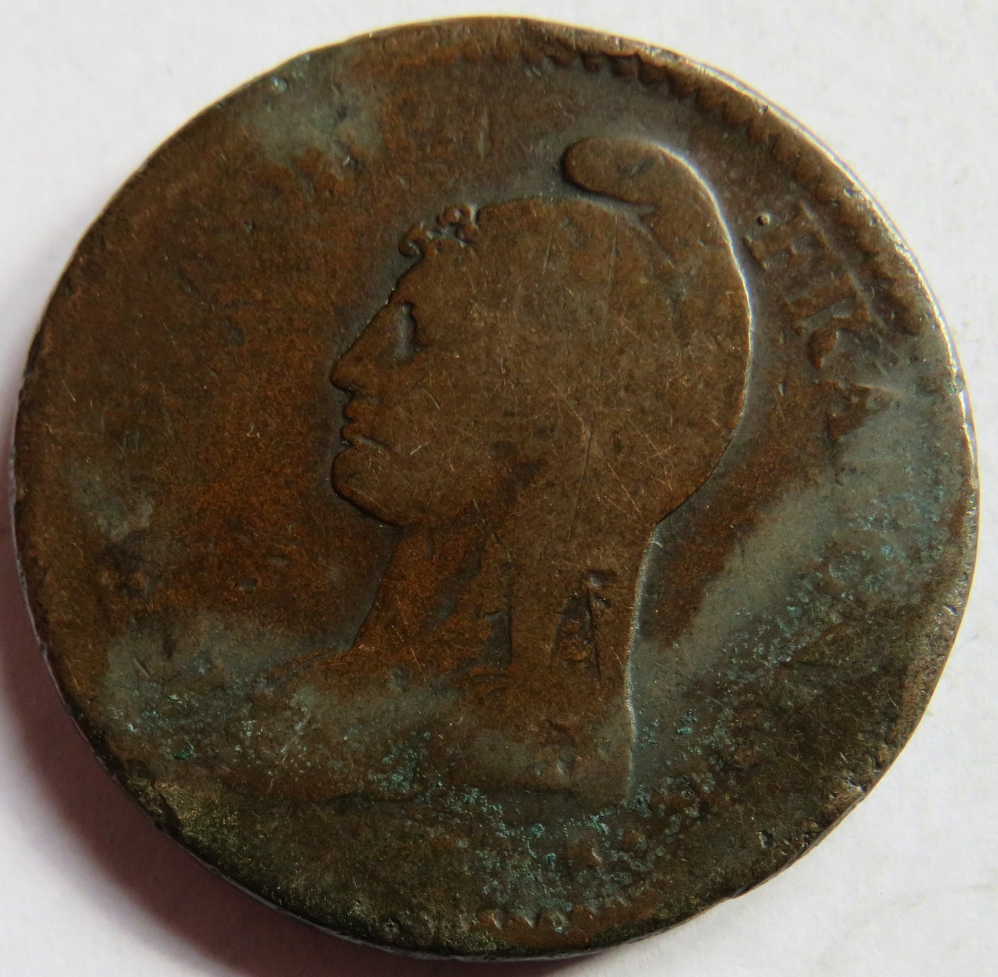 1799-A / Lan 8 France One Decime Coin