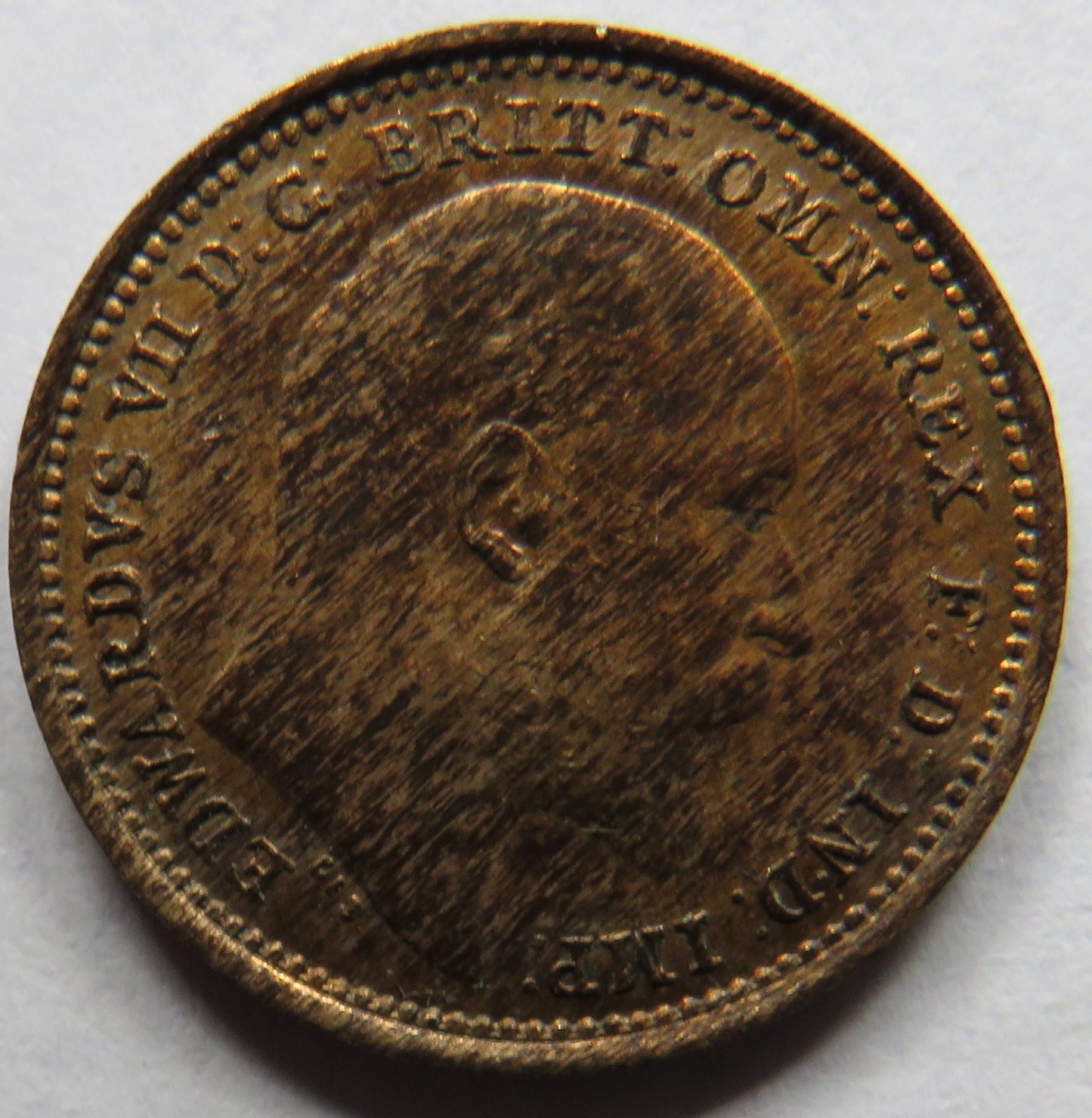 1902 King Edward VII V 1/3 One Third Farthing Coin In Higher Grade
