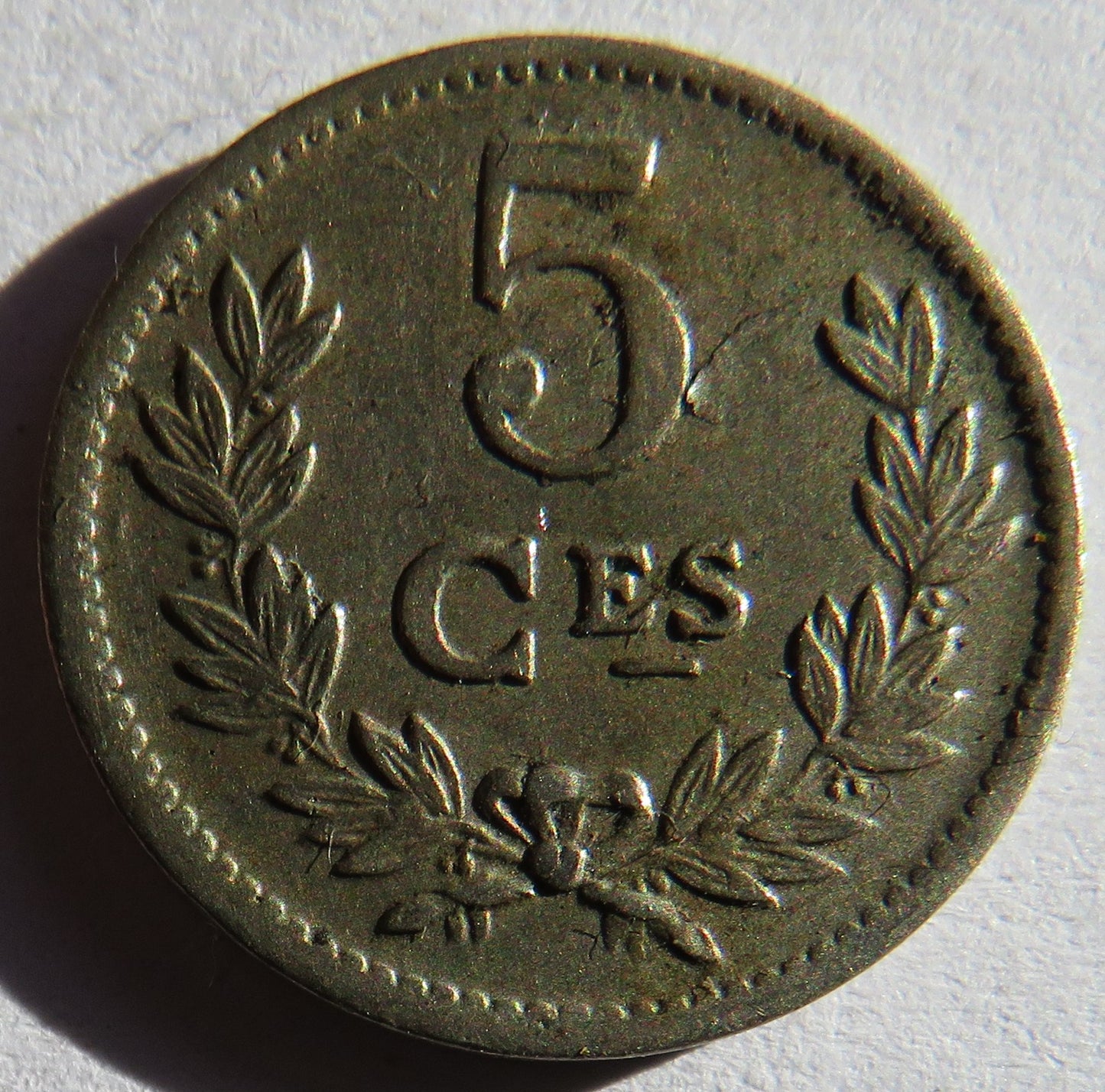 1924 Luxembourg 5 Centimes Coin