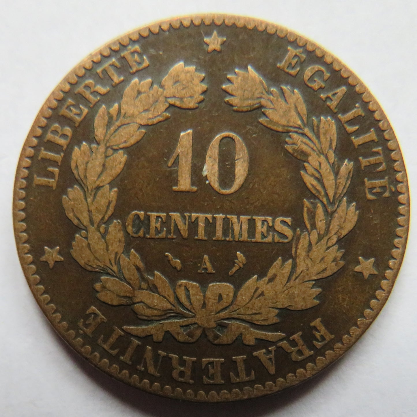 1897-A France 10 Centimes Coin