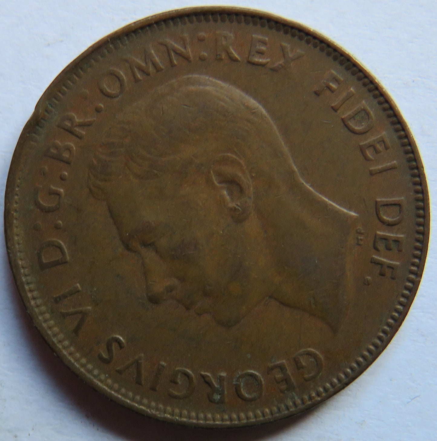 1950 King George VI Australia One Penny Coin