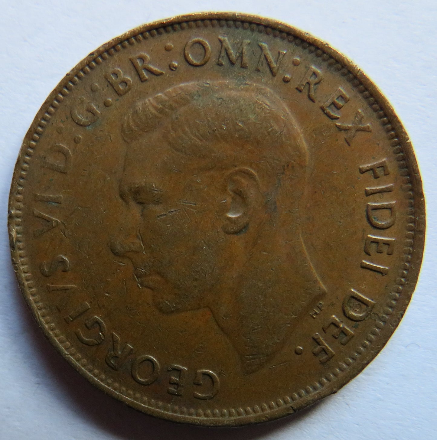 1950 King George VI Australia One Penny Coin