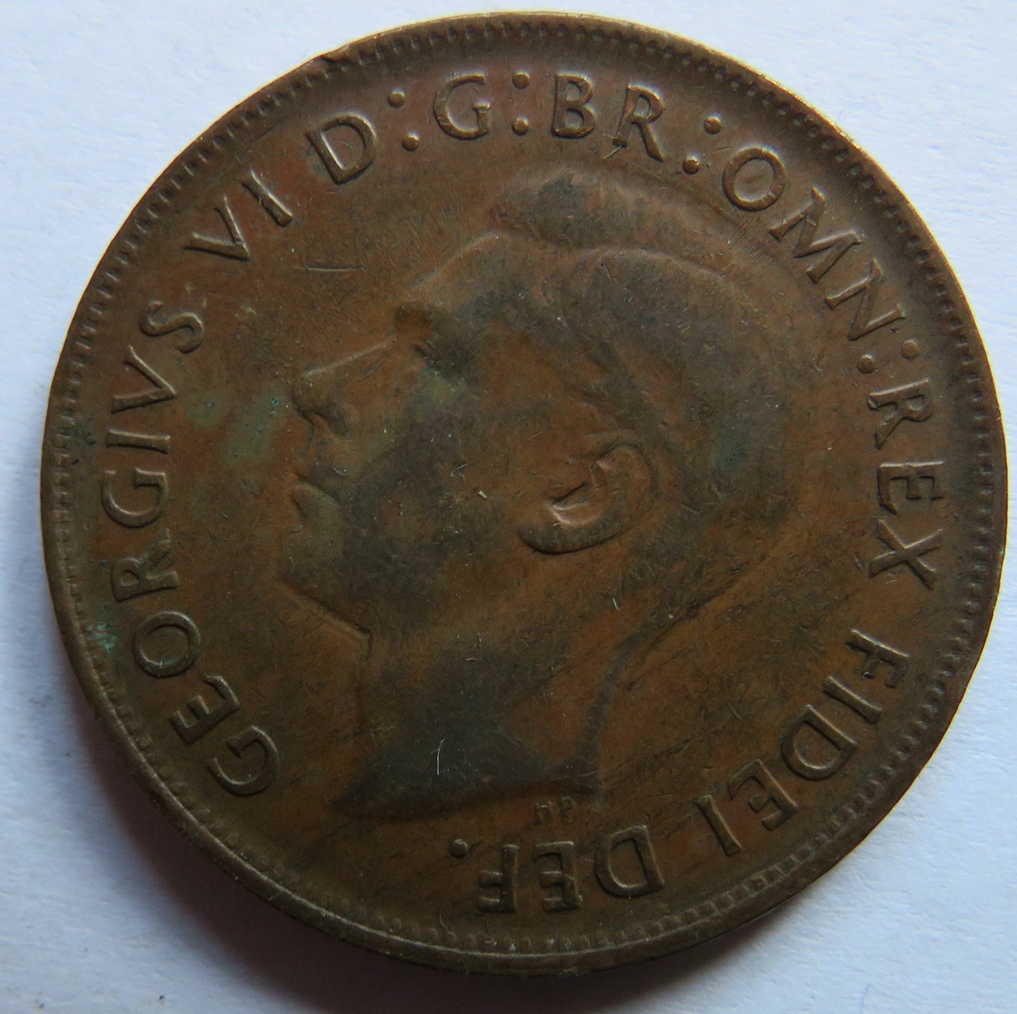 1952 King George VI Australia One Penny Coin