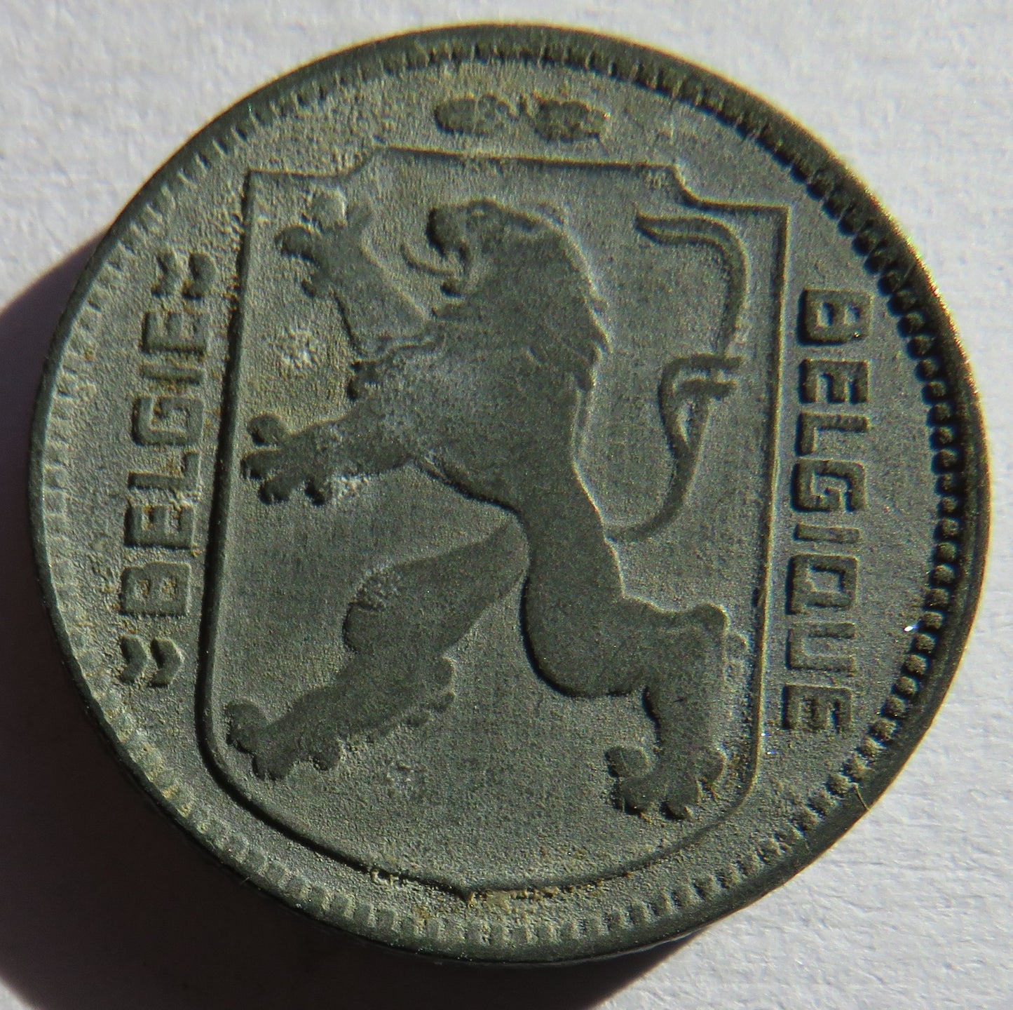 1942 Belgium One Franc Coin