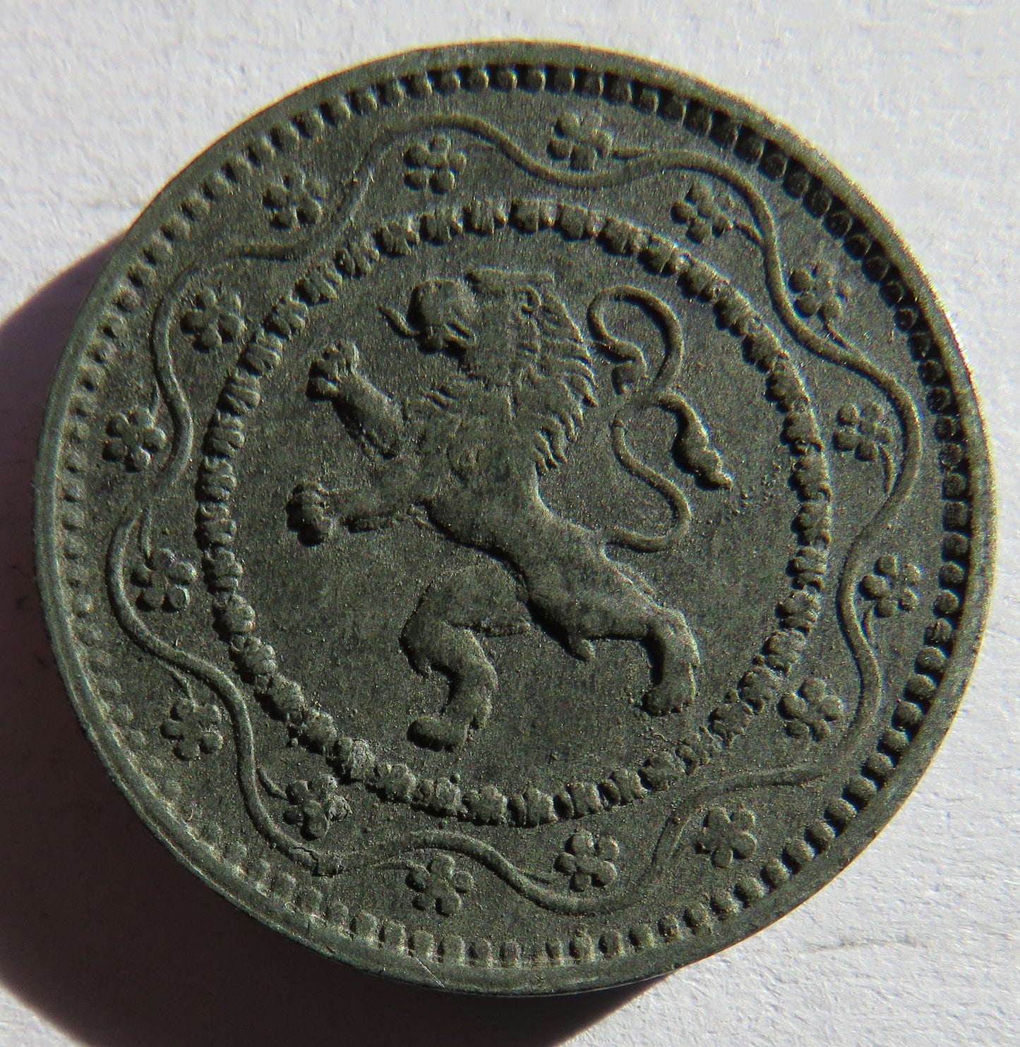 1916 Belgium 10 Centimes Coin