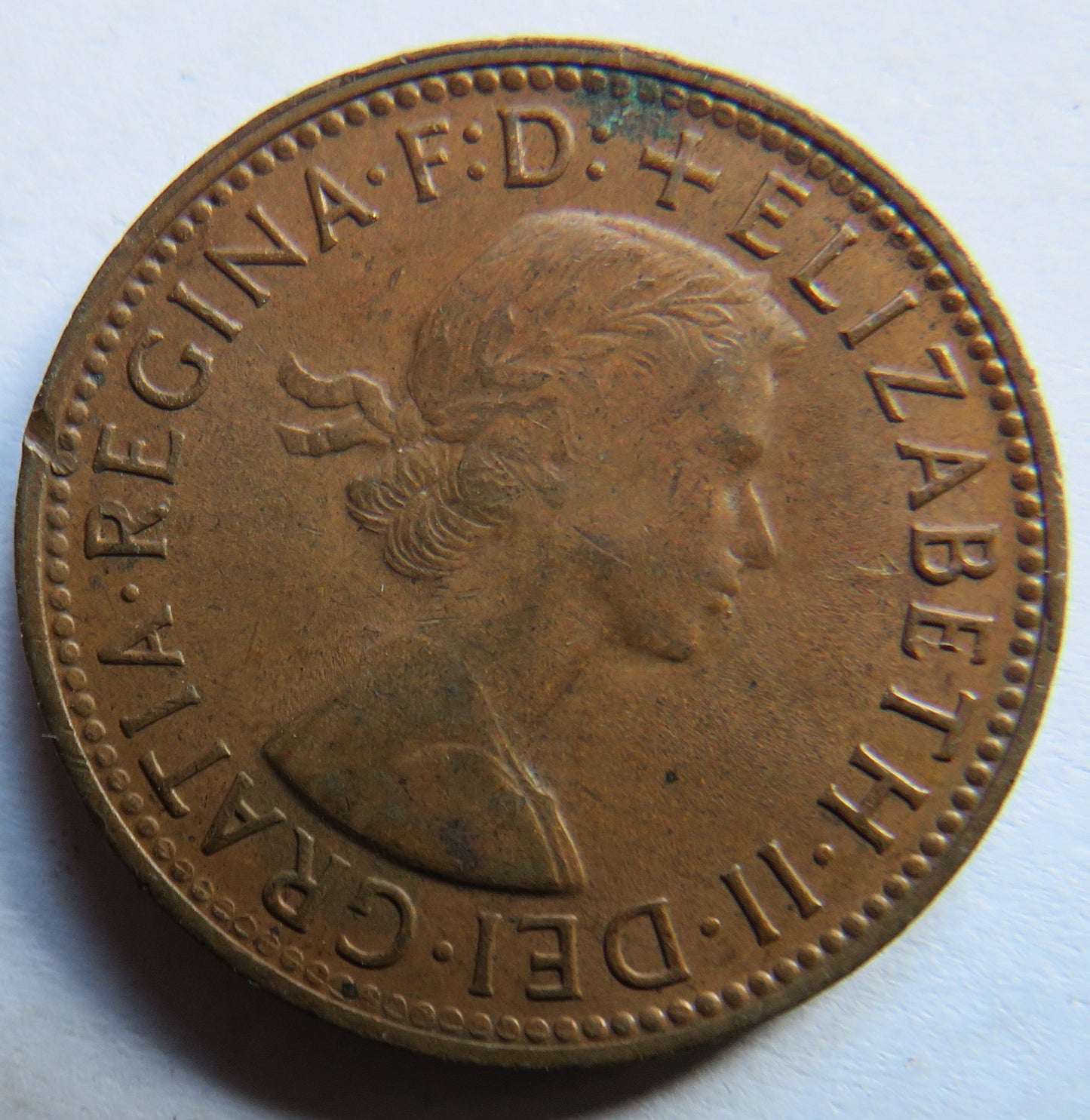 1961 Queen Elizabeth II Australia Halfpenny Coin