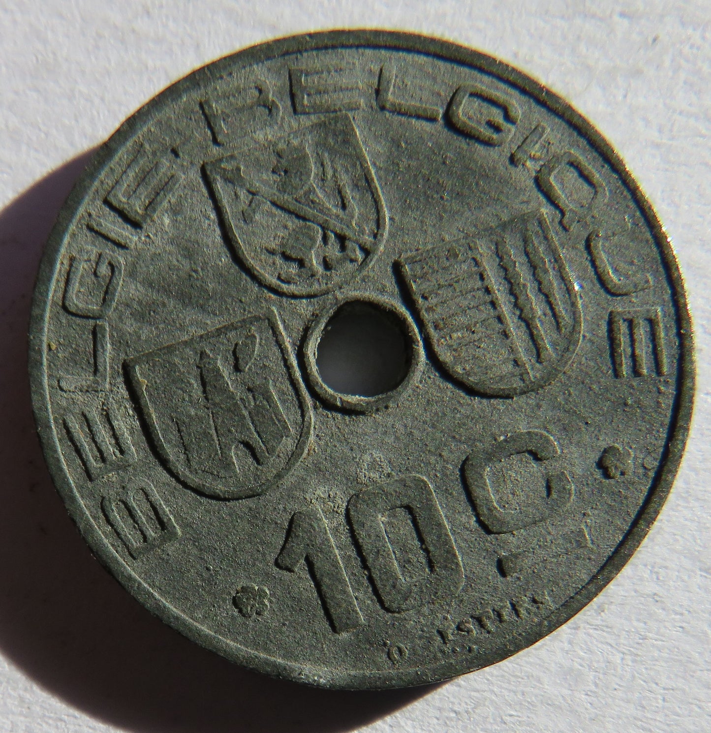 1944 Belgium 10 Centimes Coin