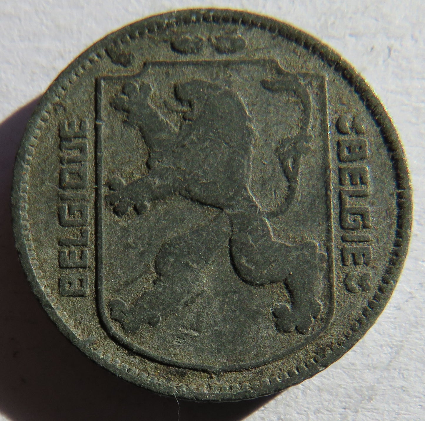 1942 Belgium One Franc Coin