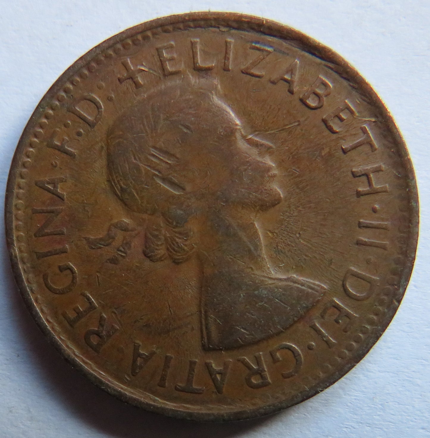 1961 King George VI Australia Halfpenny Coin
