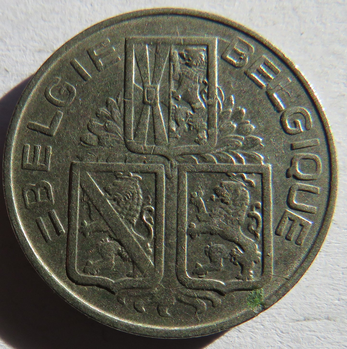 1940 Belgium One Franc Coin