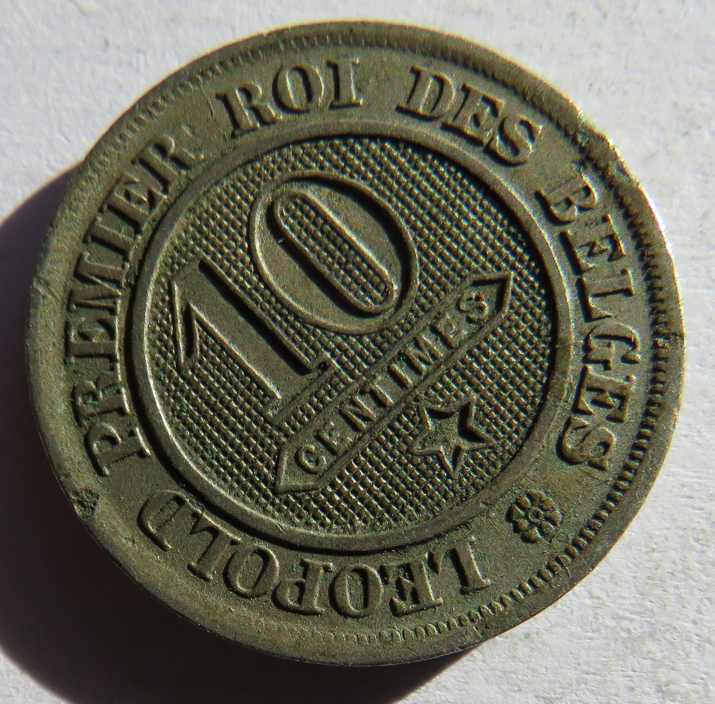 1862 Belgium 10 Centimes Coin