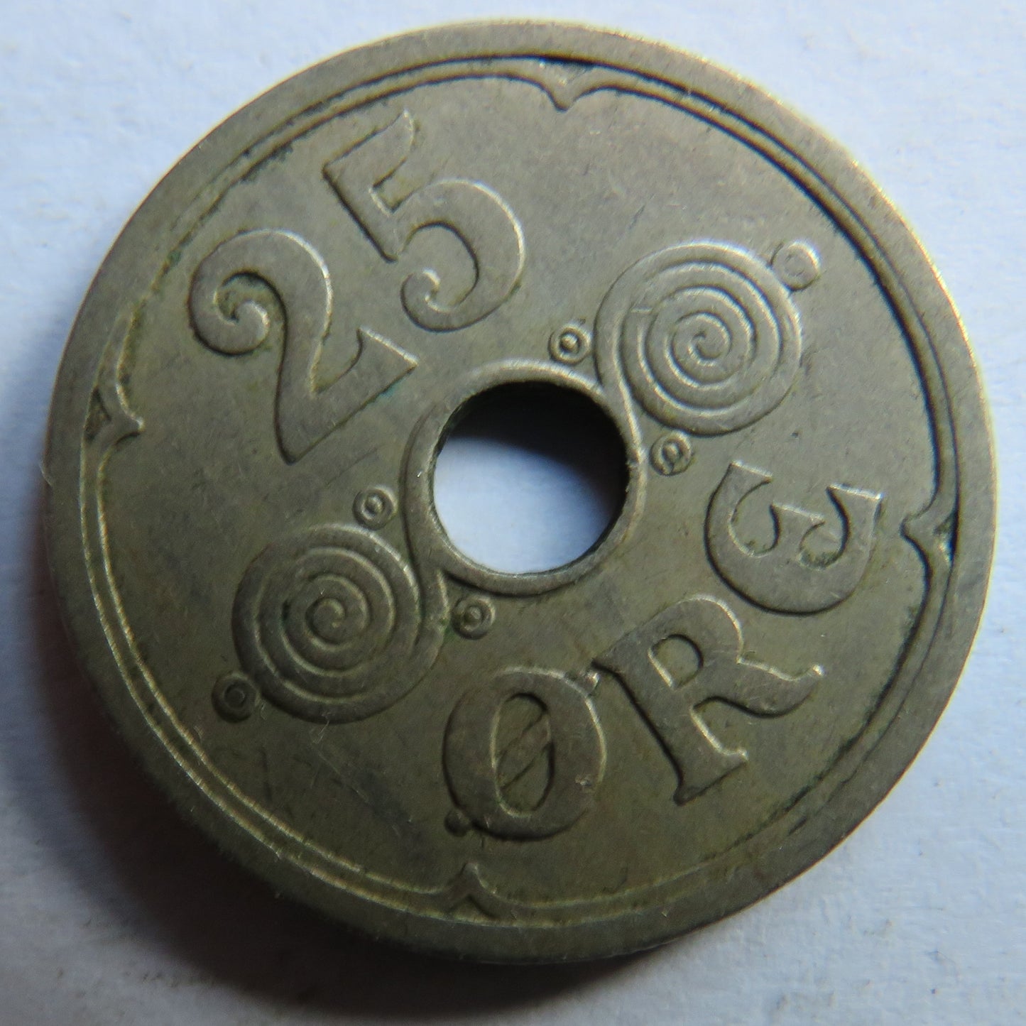 1929 Denmark 25 Ore Coin